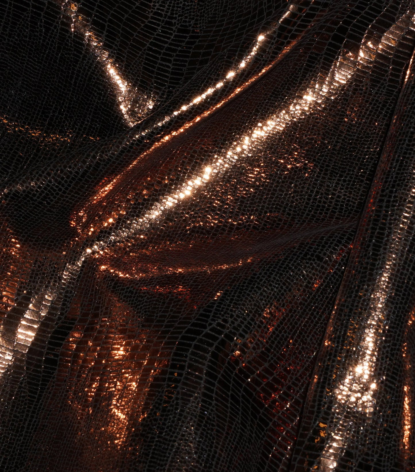 Lizard Print Metallic Lamb - Copper
