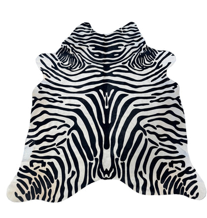 Hair-On Large Zebra Print Cowhide